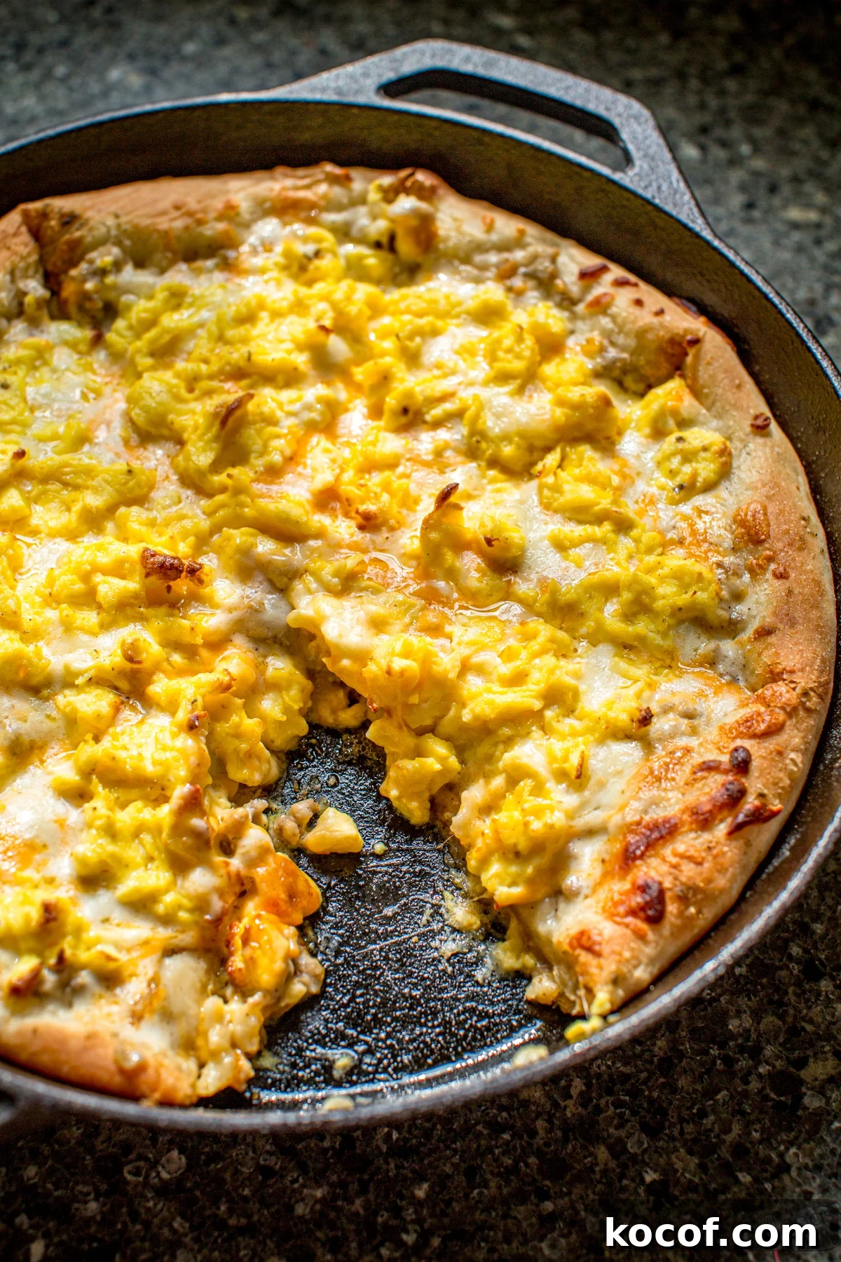 Sausage Gravy Breakfast Pizza Recipe for Brunch Crowd 2 breakfast pizza recipe with sausage gravy and a homemade pizza dough crust