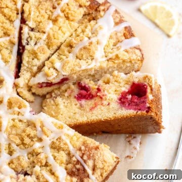 Raspberry Lemon Coffee Cake Recipe with Zesty Glaze 8 img 18117 11