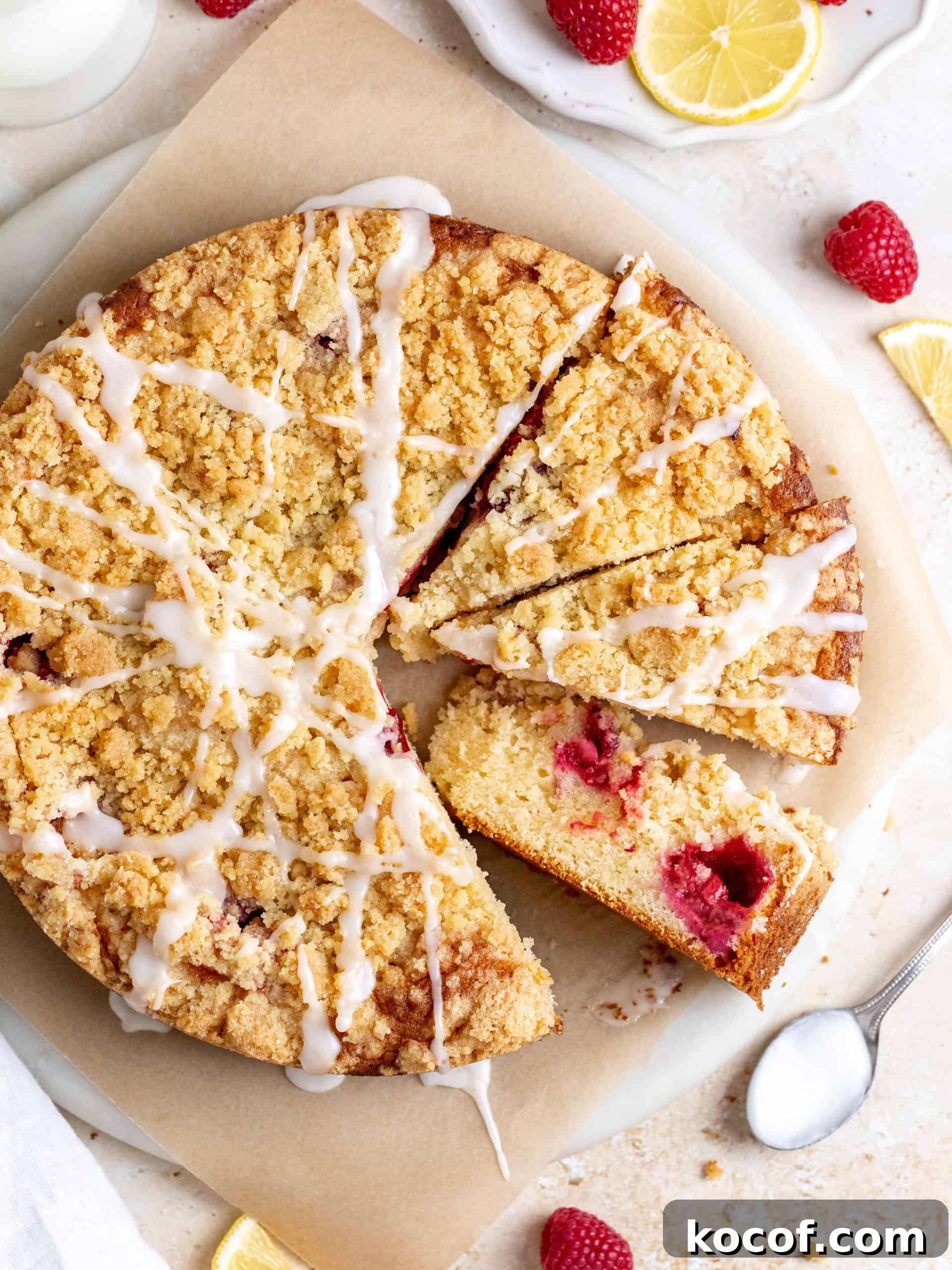 Raspberry Lemon Coffee Cake Recipe with Zesty Glaze 3 img 18117 2