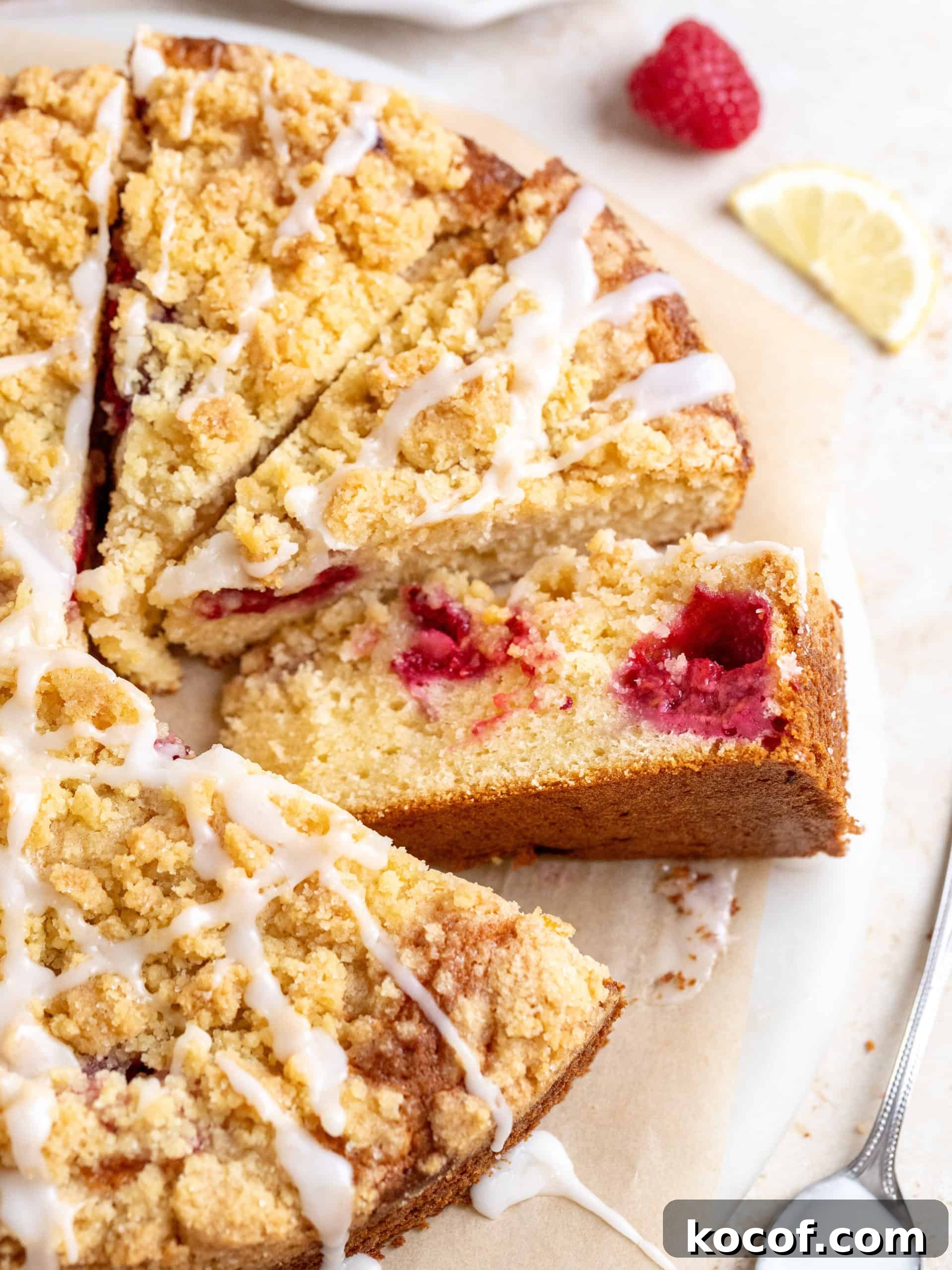 Raspberry Lemon Coffee Cake Recipe with Zesty Glaze 5 img 18117 4