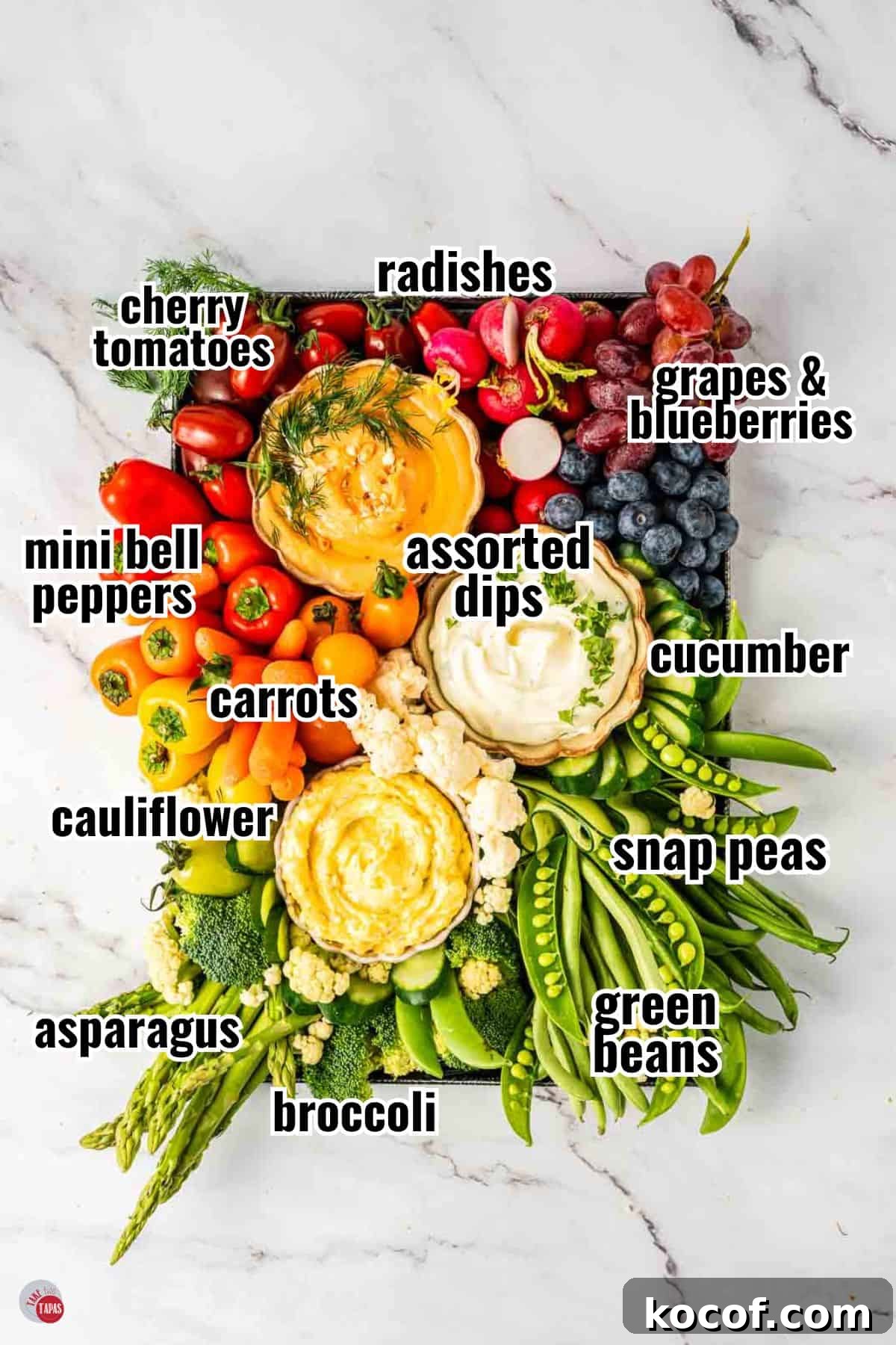 individual ingredients for a recipe with text overlay labeling them