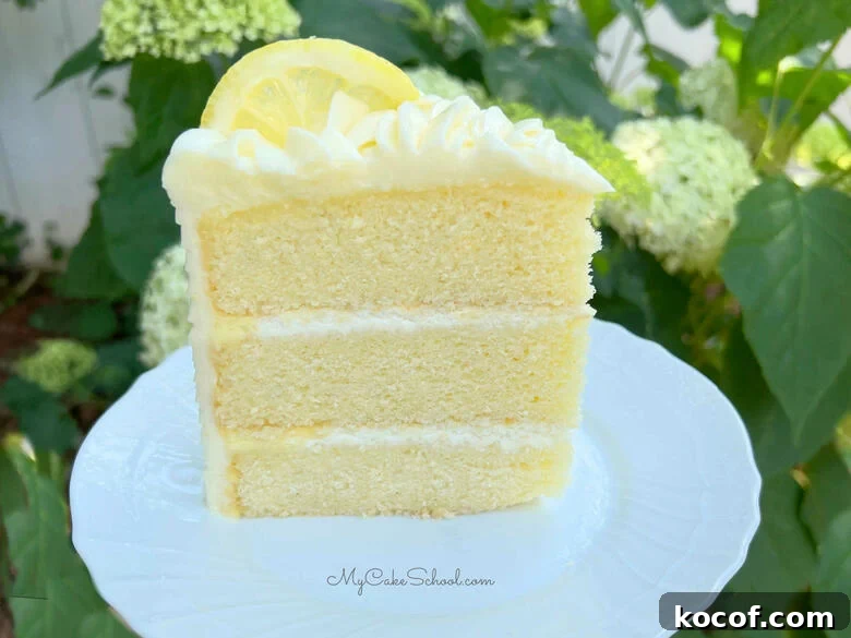Lemon Mascarpone Cake Slice