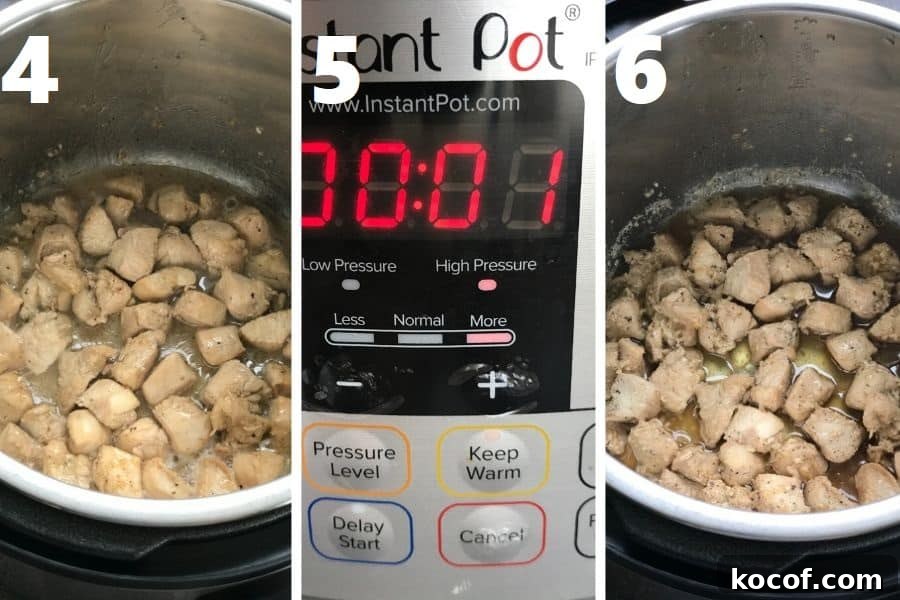 pressure cooking chicken in instant pot