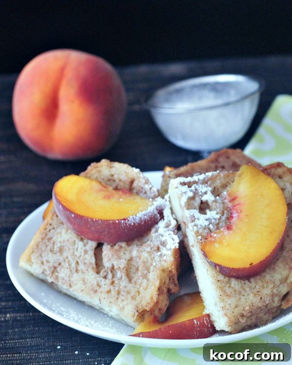 Peaches & Cream French Toast Recipe for Summer Brunch 3 Peaches and Cream French Toast @spabettie