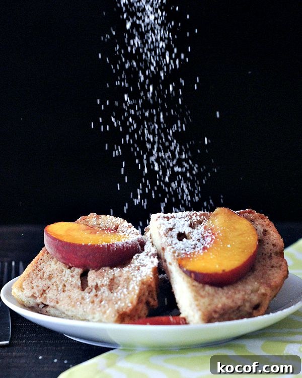 Peaches and Cream French Toast @spabettie