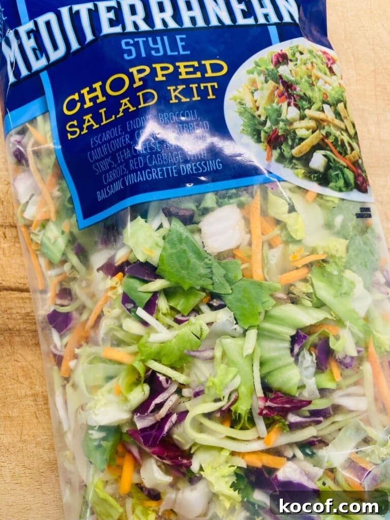 Mediterranean Grilled Chicken Salad with Lemon Herb Dressing 6 salad kit in the bag