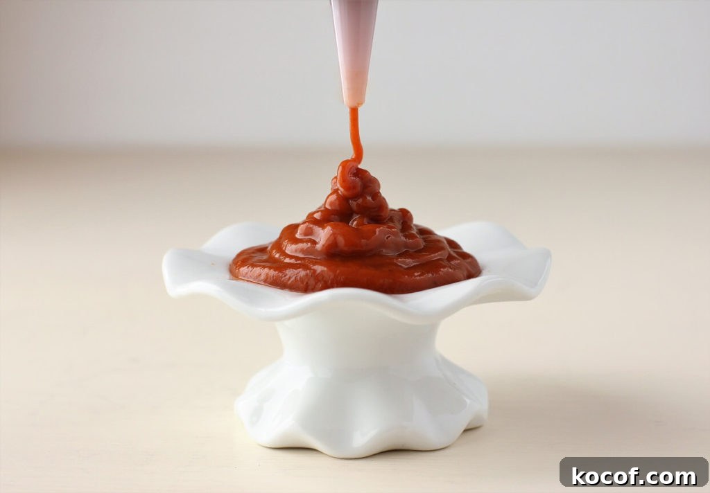 Make Ketchup at Home with Kids: Fun Family Recipe Tutorial 6 luscious puddle of homemade ketchup