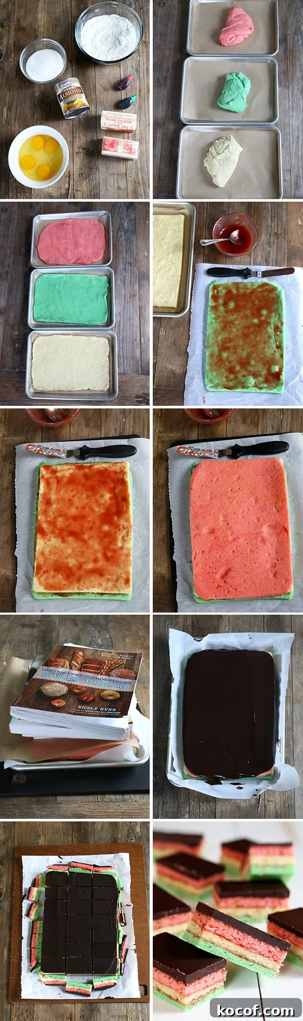 Gluten-Free Rainbow Cookie Recipe for Vibrant Layered Cookies 3 Gluten Free Rainbow Cookies—Step by Step.