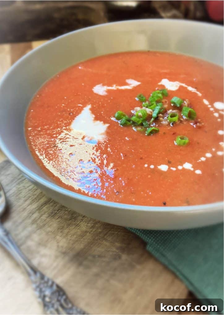 Quick Homemade Tomato Soup Recipe for Comfort and Flavor 2 Bowl of easy tomato soup on table
