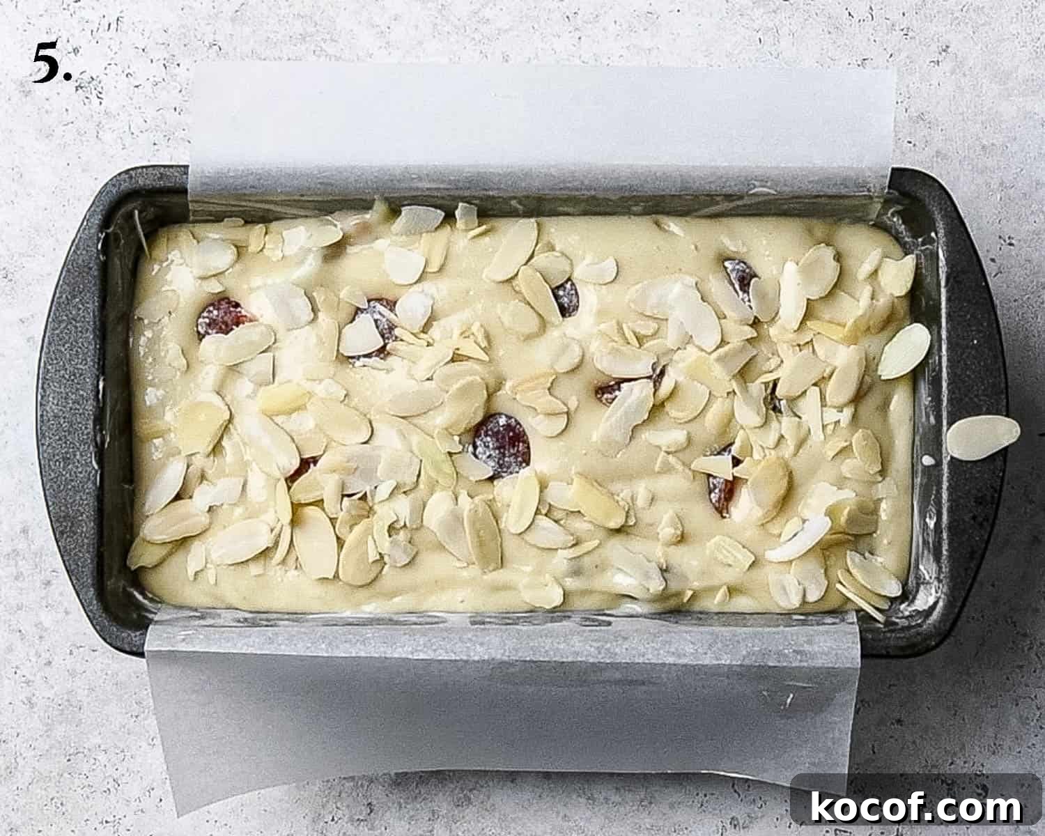 Step 5, the cake before baking.