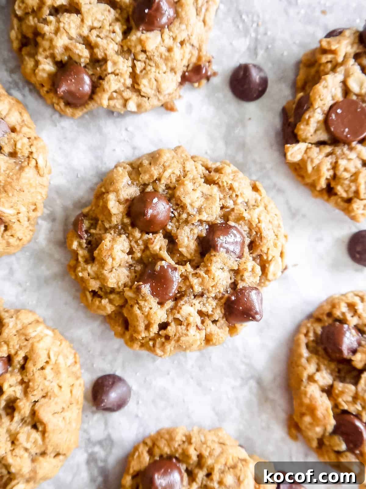Almond Oatmeal Cookies — Gluten-Free & Dairy-Free Recipe 11 A bunch of almond flour oat cookies on a table.