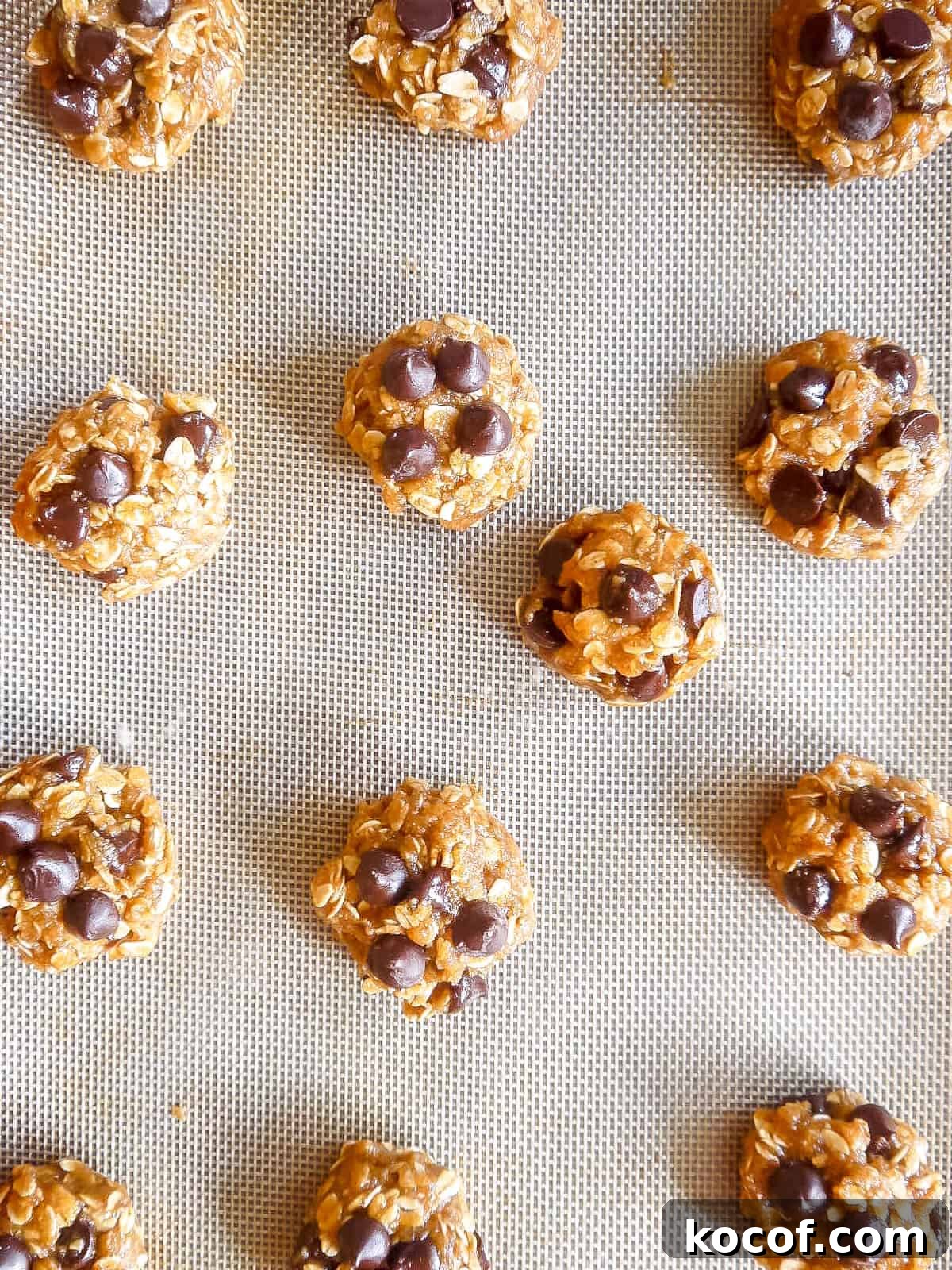 Almond Oatmeal Cookies — Gluten-Free & Dairy-Free Recipe 9 Dough rolled into balls and put on a cookie sheet.