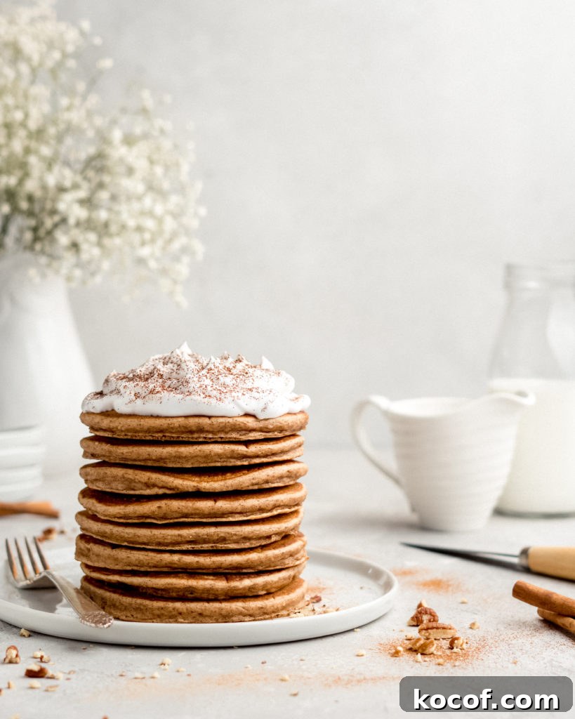 Cinnamon Bun Pancakes with Cream Cheese Frosting 2 These cinnamon pancakes are like dessert for breakfast!