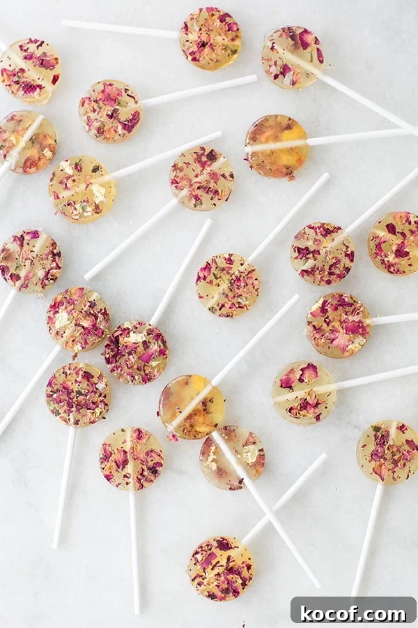 How to Make Homemade Rose Lollipops: Simple Floral Candy Recipe 2 How to make rose-flavored lollipops with corn syrup.