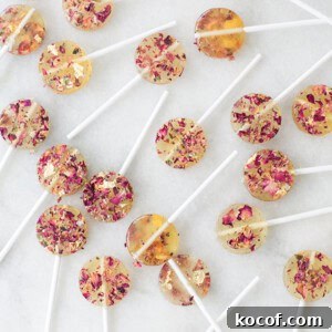Delicious homemade rose flavored lollipop recipe