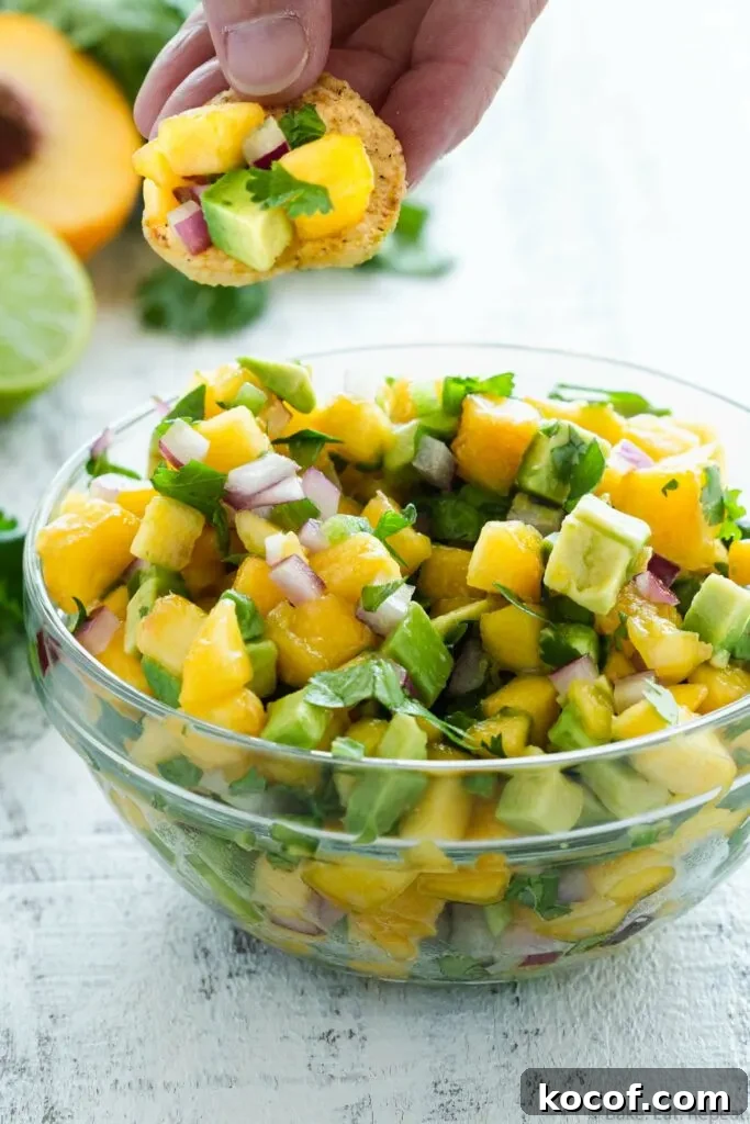 avocado peach salsa