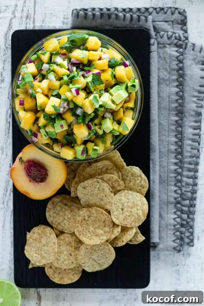 avocado peach salsa
