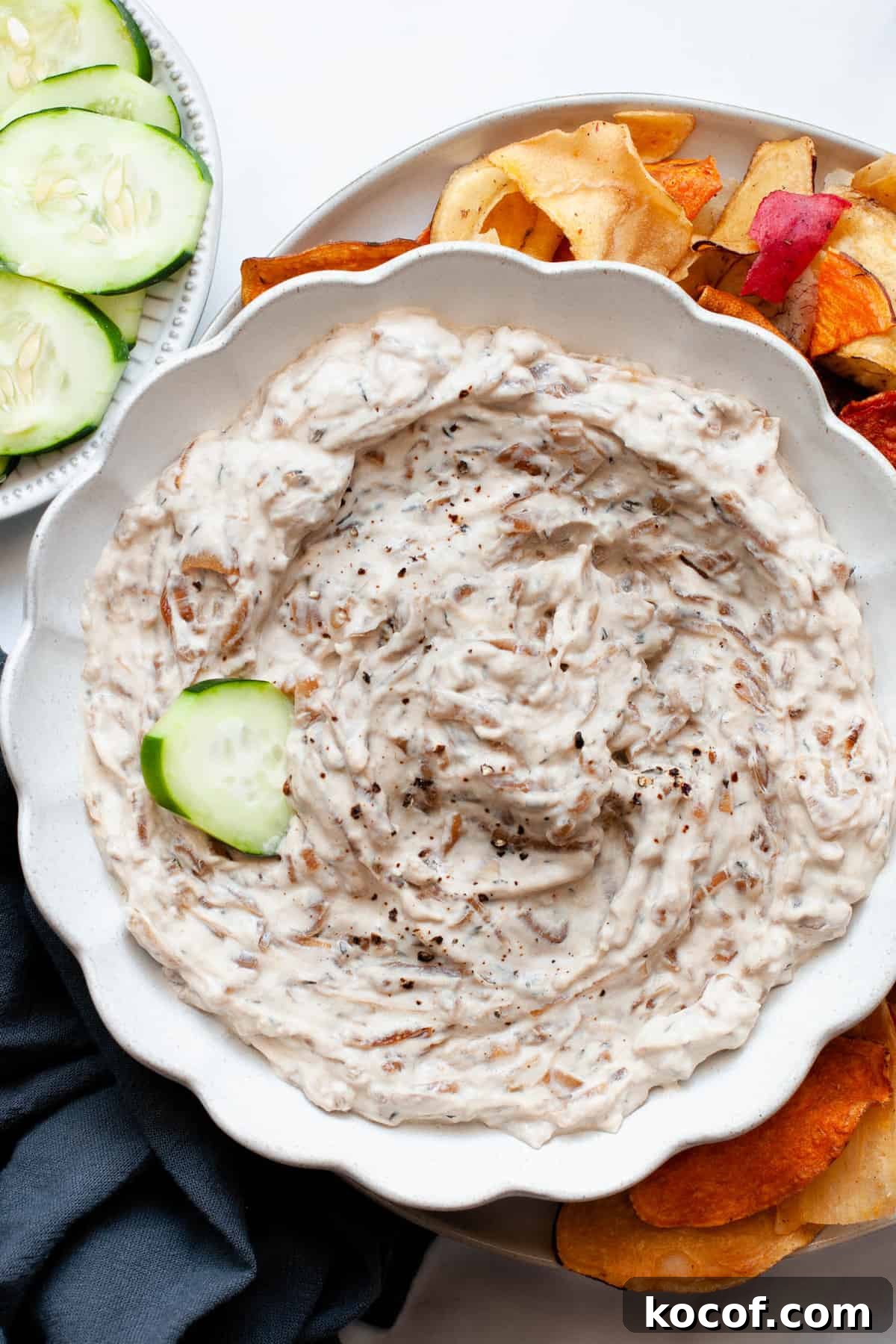 Creamy French Onion Dip Recipe with Lighter Ingredients 7 healthy french onion dip