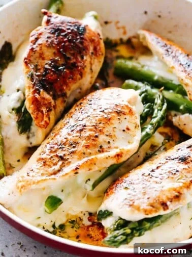 Cheesy Asparagus Stuffed Chicken Breasts