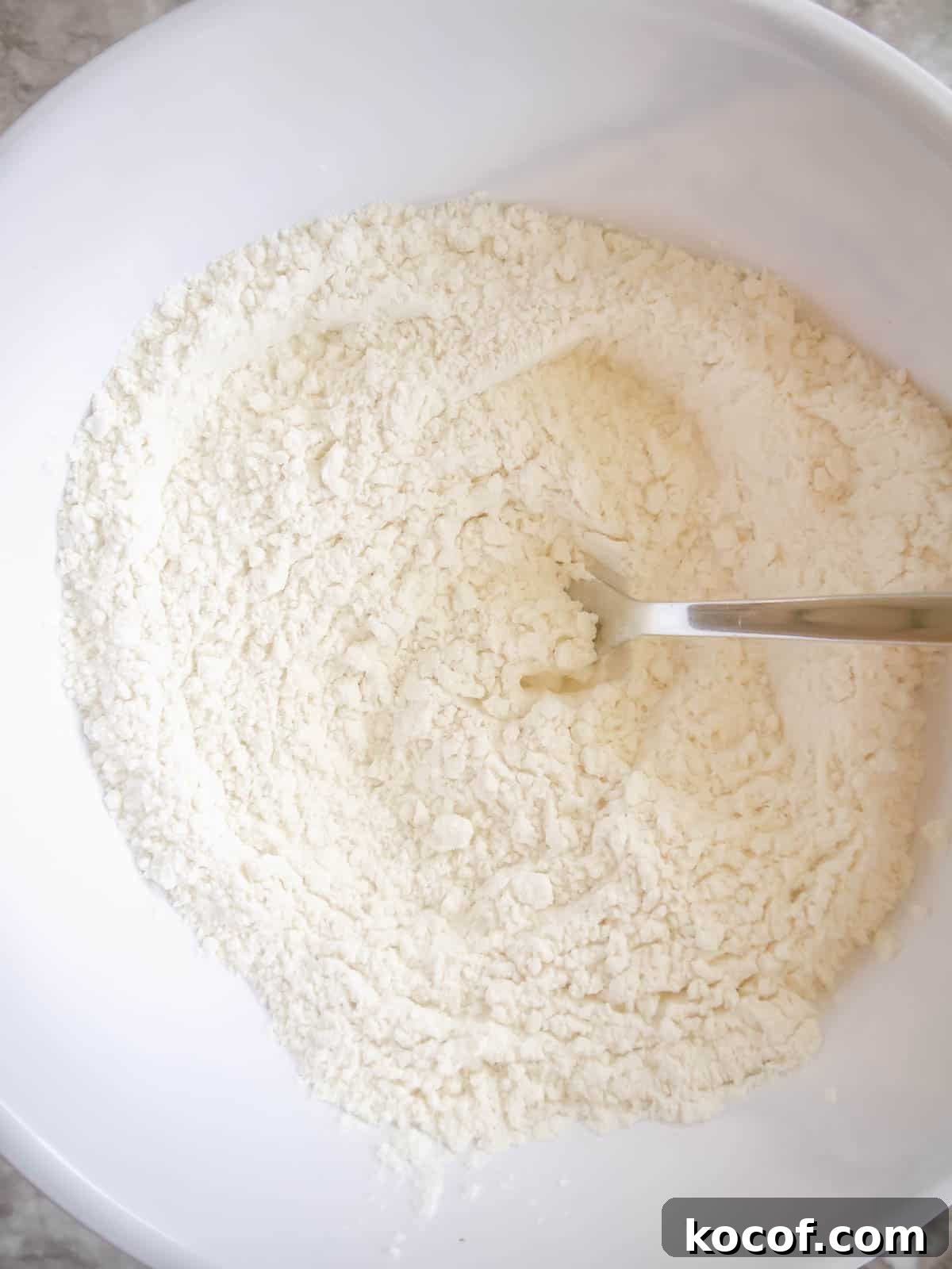 Dry ingredients in a bowl.