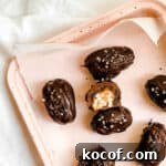 Pink Baking Sheet with Healthy Salted Chocolate Date Candies