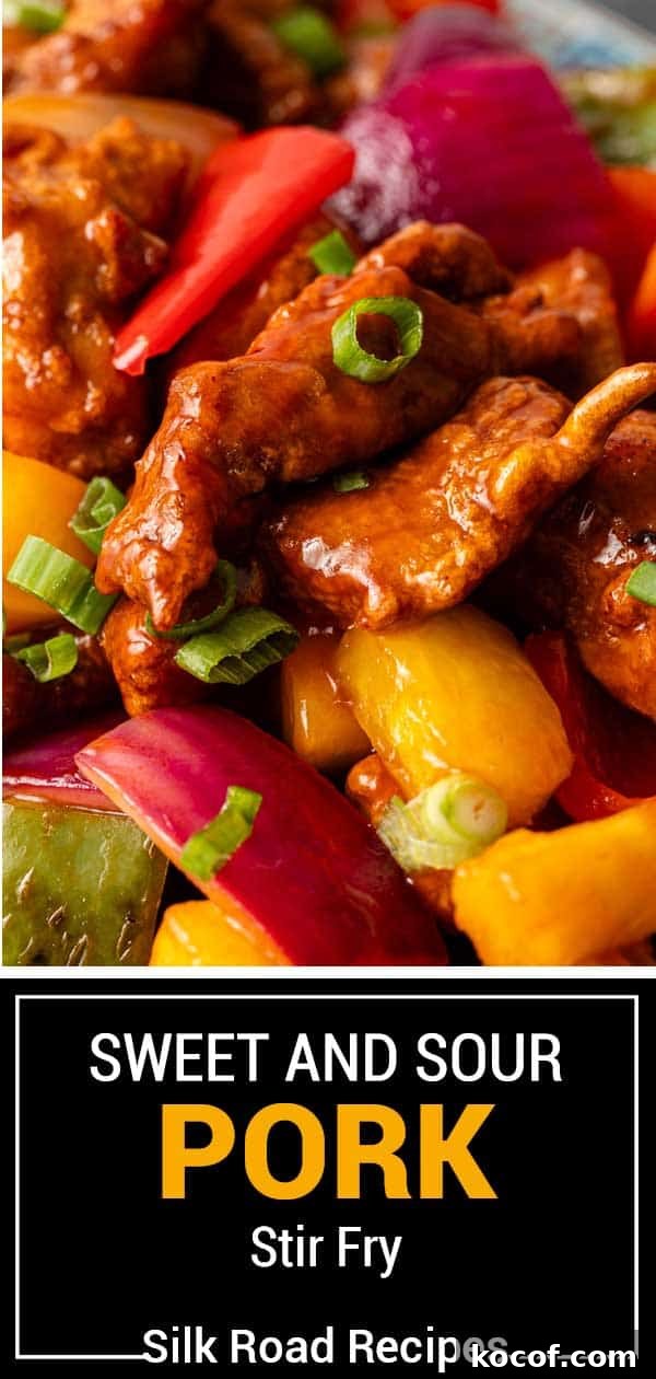 titled image (and shown): sweet and sour pork stir fry