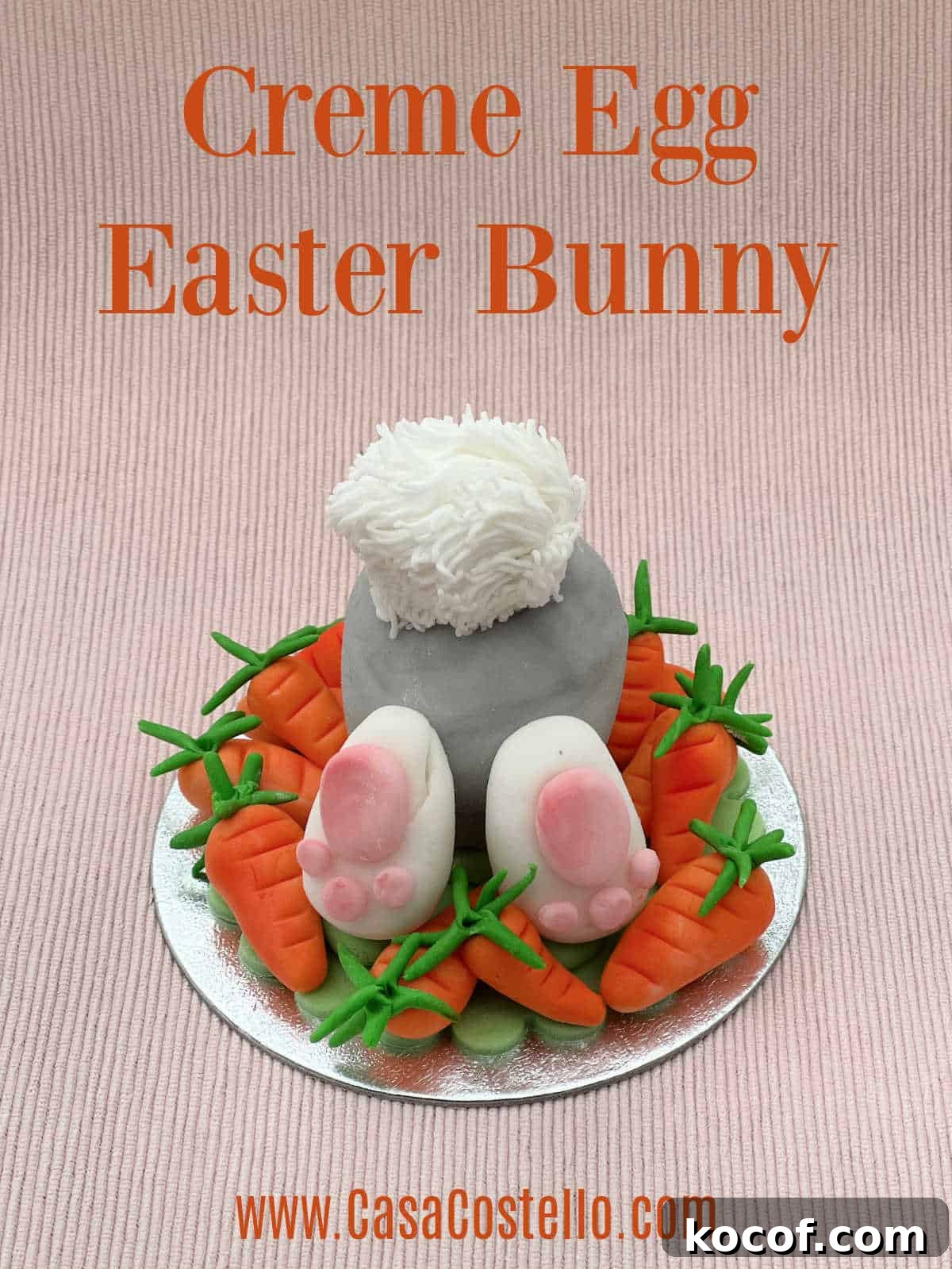 Creme Egg Easter Bunny Cake Recipe: Fun Step-by-Step Guide 2 sugar easter bunny made from a chocolate egg surrounded by sugar carrots