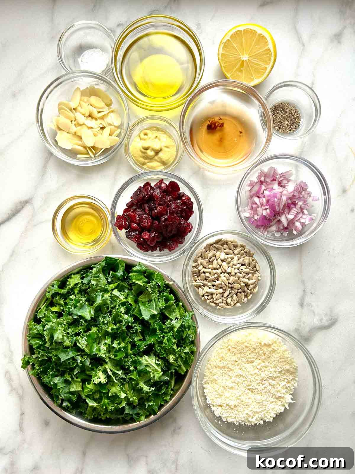 ingredients prepped in bowls.
