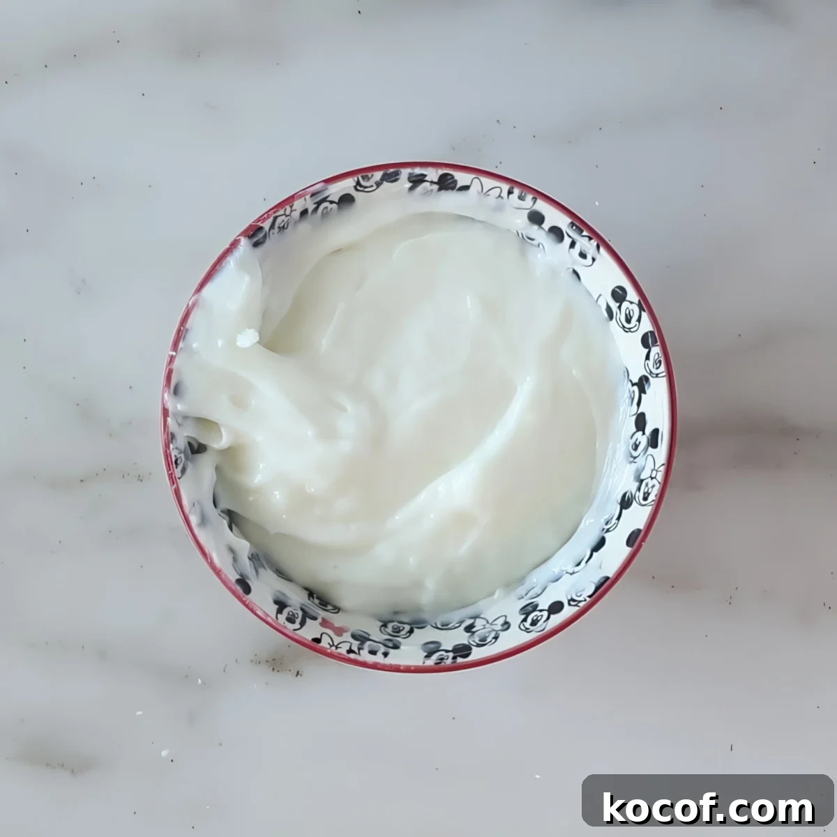flour paste in small bowl.