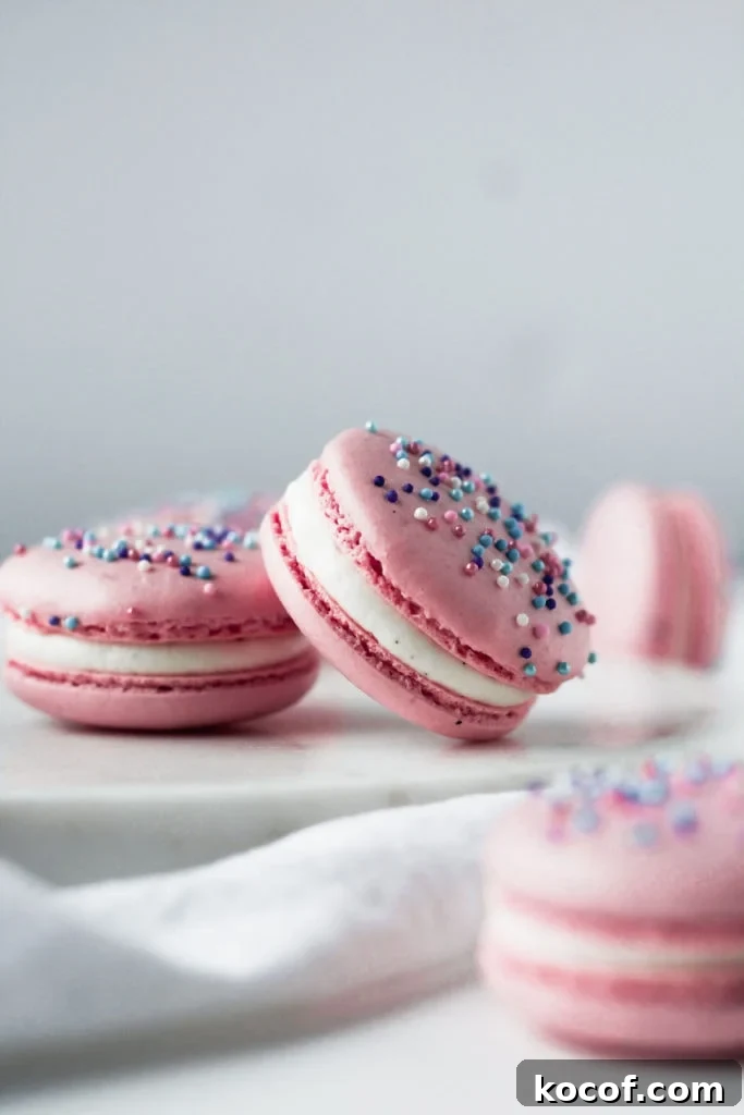 cotton candy macarons