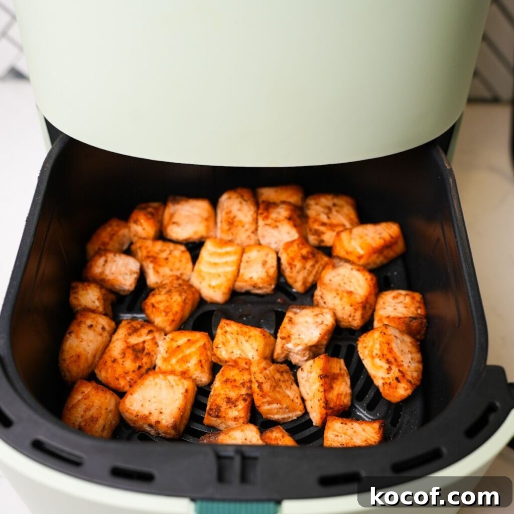 Salmon in air fryer.