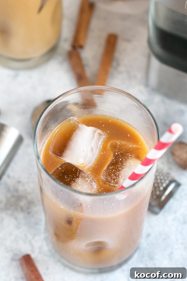 Eggnog Cold Brew Coffee Cocktail | cakenknife.com #cocktail #coffeecocktail #coldbrew #ad