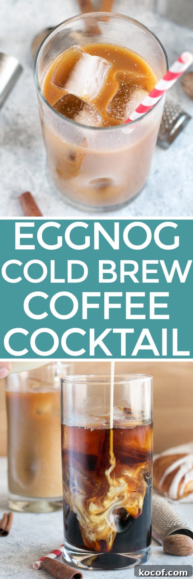 Eggnog Cold Brew Coffee Cocktail | cakenknife.com #cocktail #coffeecocktail #coldbrew #ad