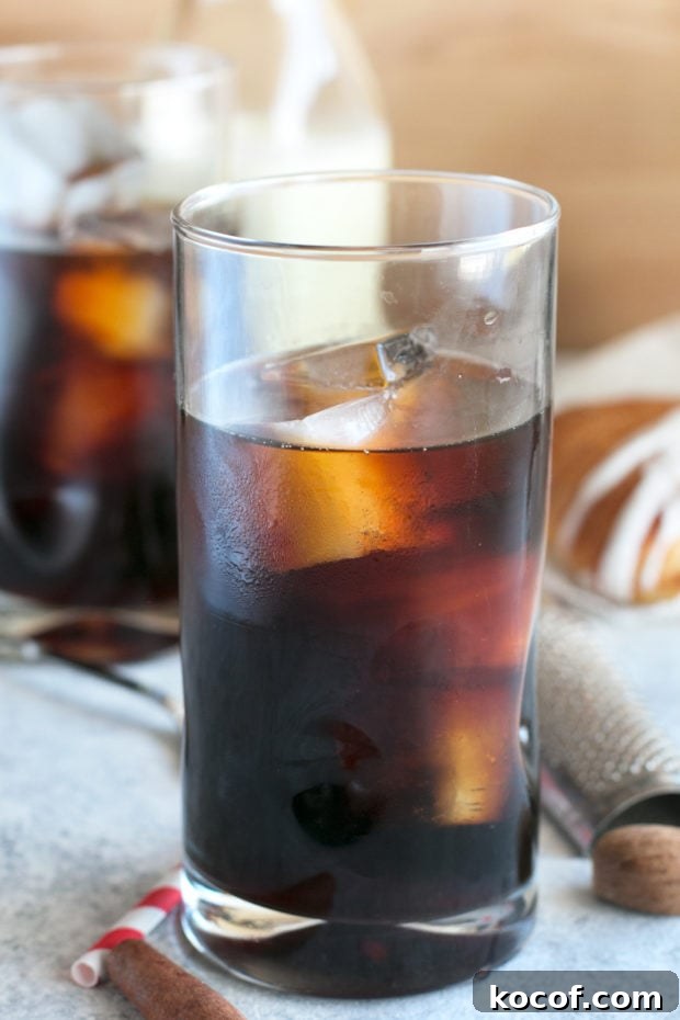Eggnog Cold Brew Coffee Cocktail | cakenknife.com #cocktail #coffeecocktail #coldbrew #ad