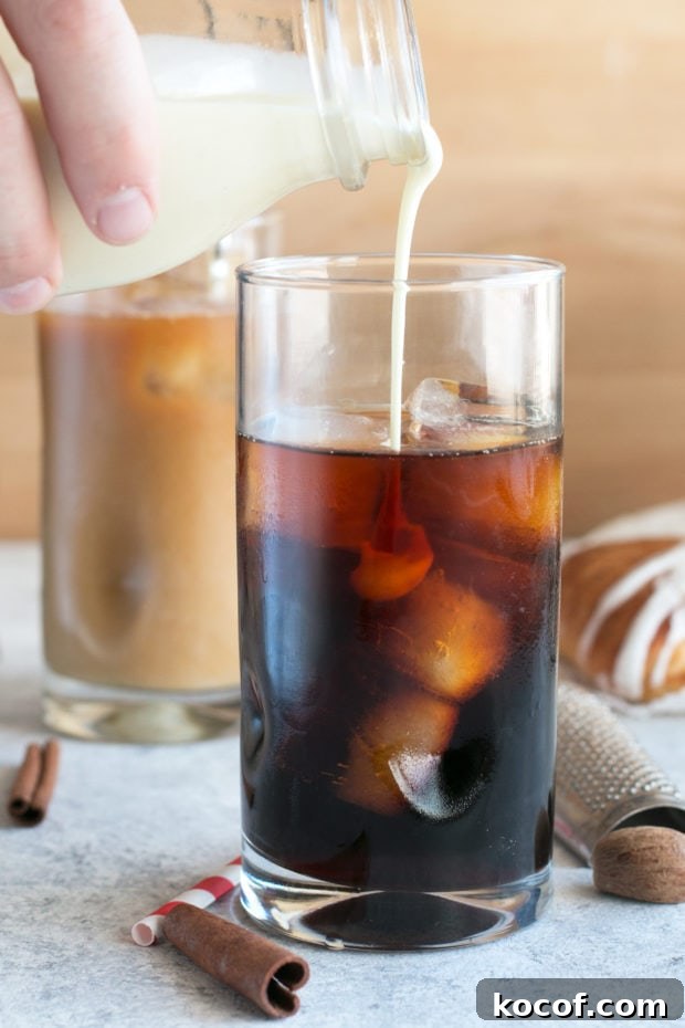 Eggnog Cold Brew Coffee Cocktail | cakenknife.com #cocktail #coffeecocktail #coldbrew #ad