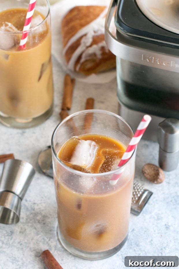 Eggnog Cold Brew Coffee Cocktail | cakenknife.com #cocktail #coffeecocktail #coldbrew #ad
