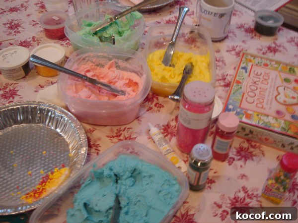 Aunt Lois’ Frosting at a cookie decorating party