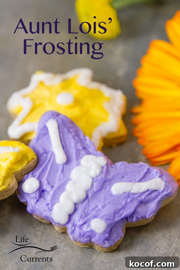 Aunt Lois’ Frosting Recipe - any color you want