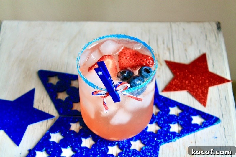 fresh berry vodka cocktail for the fourth of july