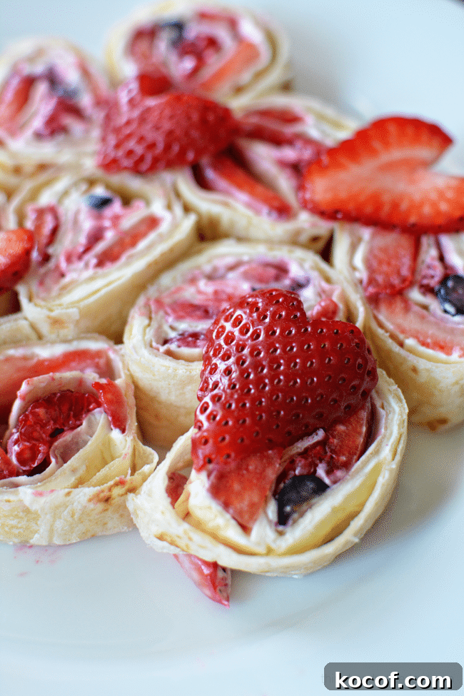 Sweet and Savory Pinwheels: After-School Snack Ideas 8 Fruit Pinwheels - easy snack to make for after school