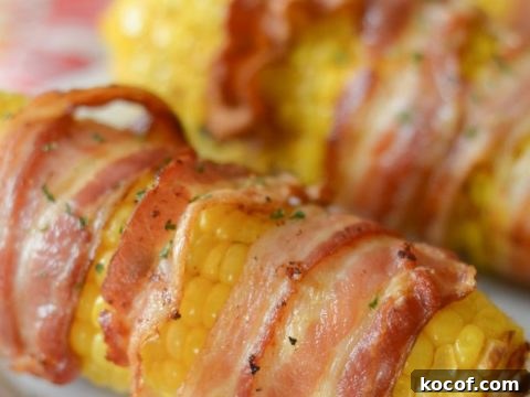 Image for Air Fryer Bacon Wrapped Corn on the Cob