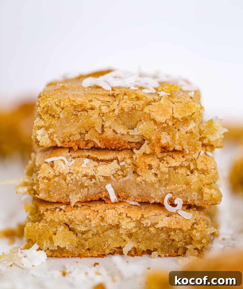 blondie bars with coconut