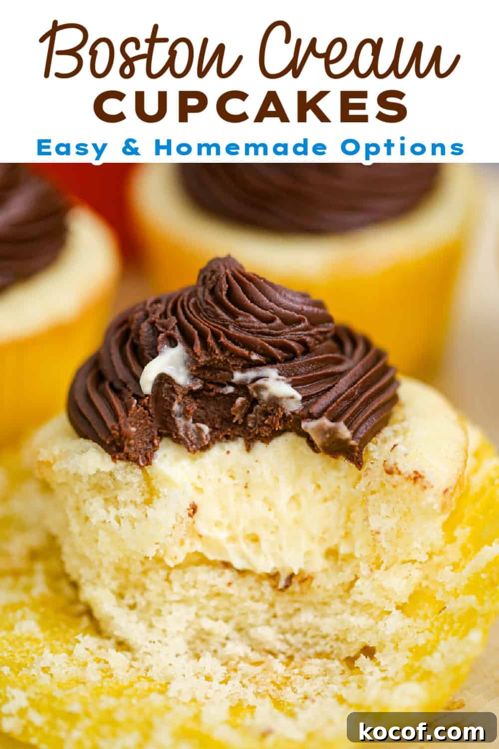 Boston Cream Cupcakes