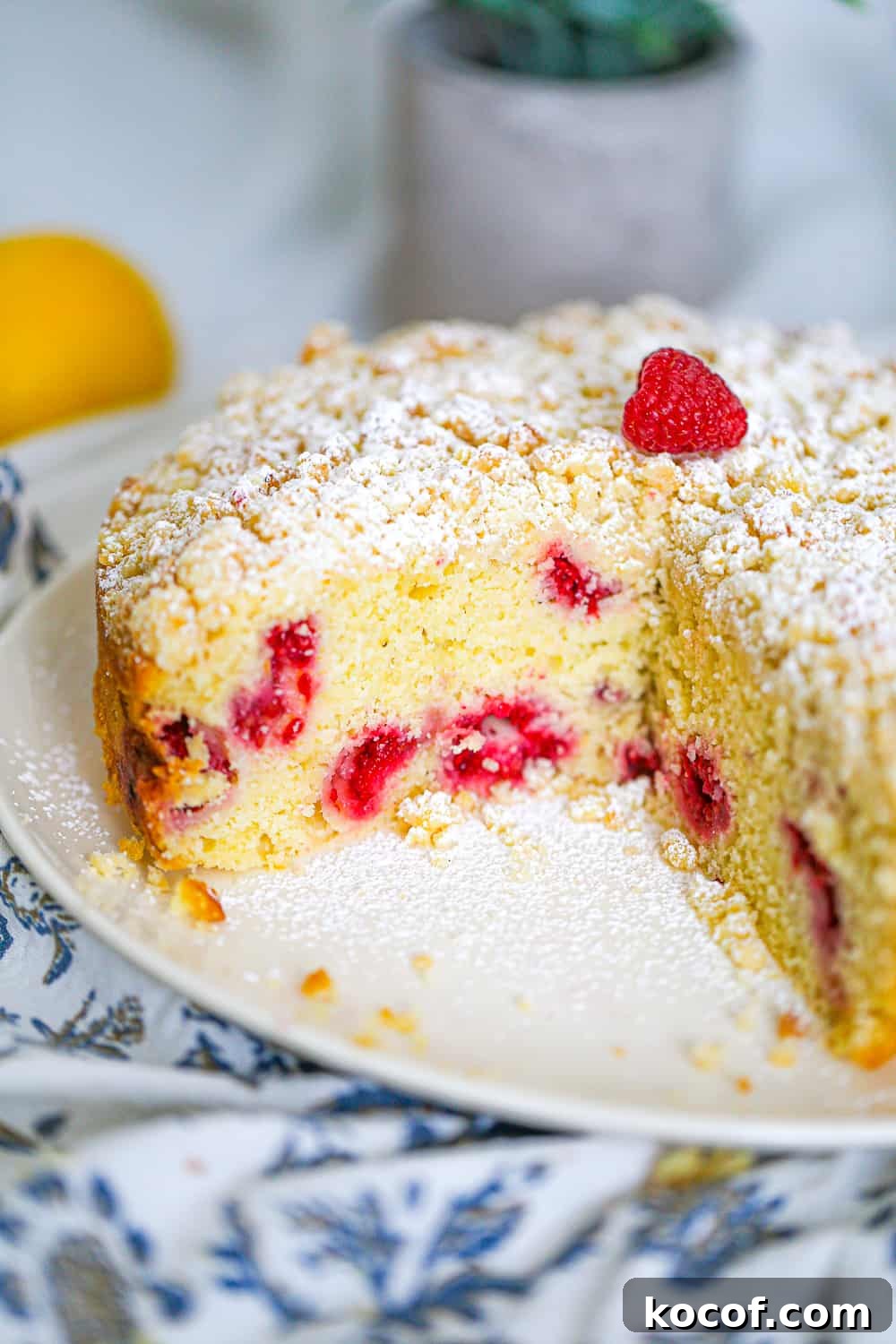 Lemon Raspberry Crumb Cake
