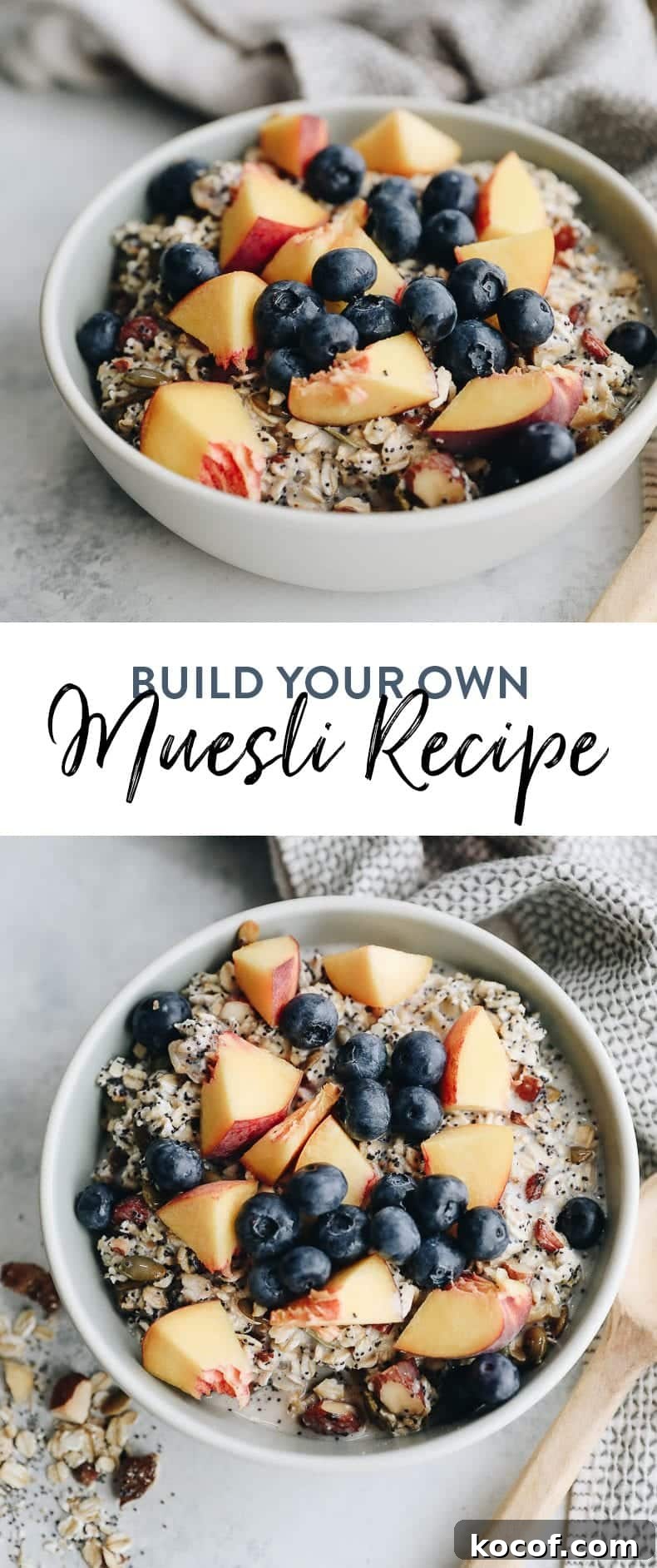 A healthy breakfast alternative made from scratch! You can easily customize this healthy make your own muesli recipe to suit your needs and wants #muesli