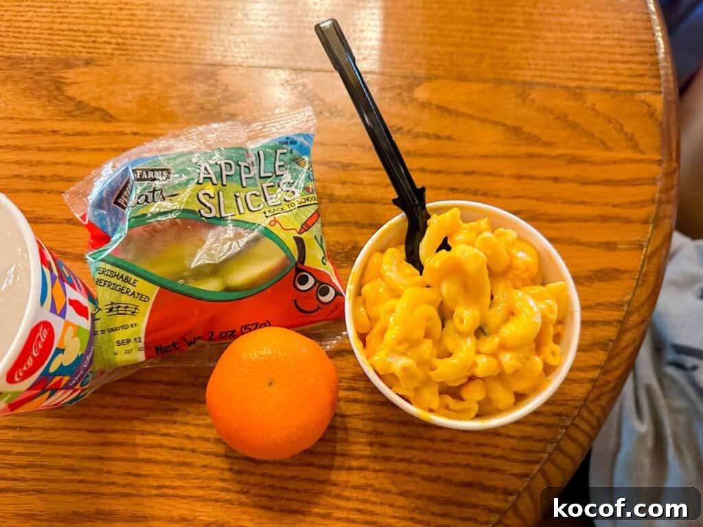 Pecos Bill’s Tall Tale Inn & Café: Classic Tex-Mex Dining at Disney 6 Kids' meal menu items from Pecos Bills.