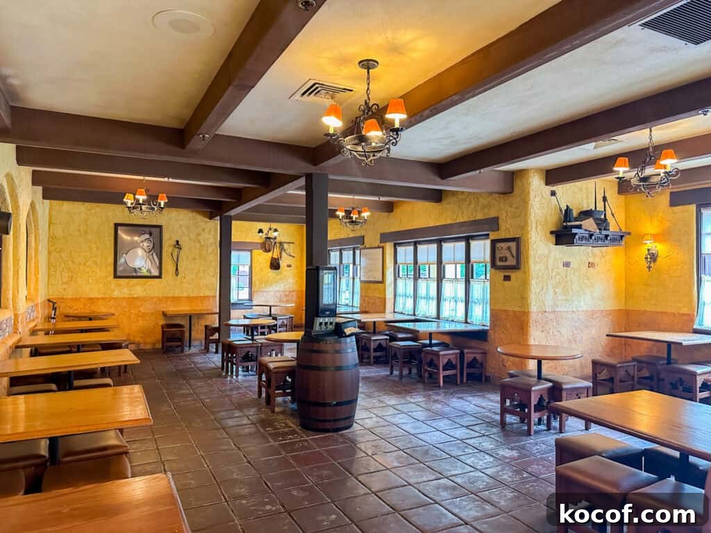 Pecos Bill’s Tall Tale Inn & Café: Classic Tex-Mex Dining at Disney 9 dining area at Pecos Bill Cafe.