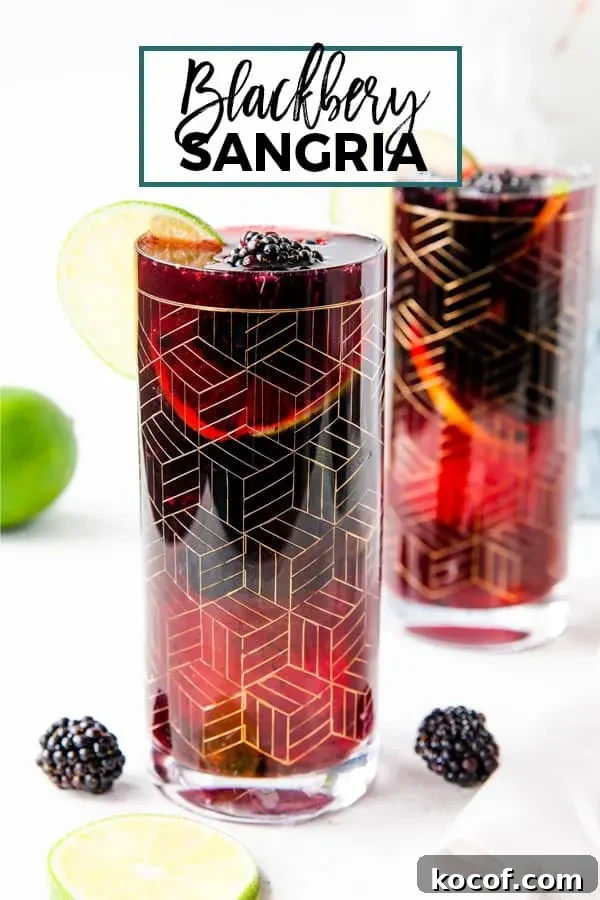 Blackberry Sangria with Blackberry Brandy: Simple Refreshing Recipe 6 blackberry sangria recipe pinterest image