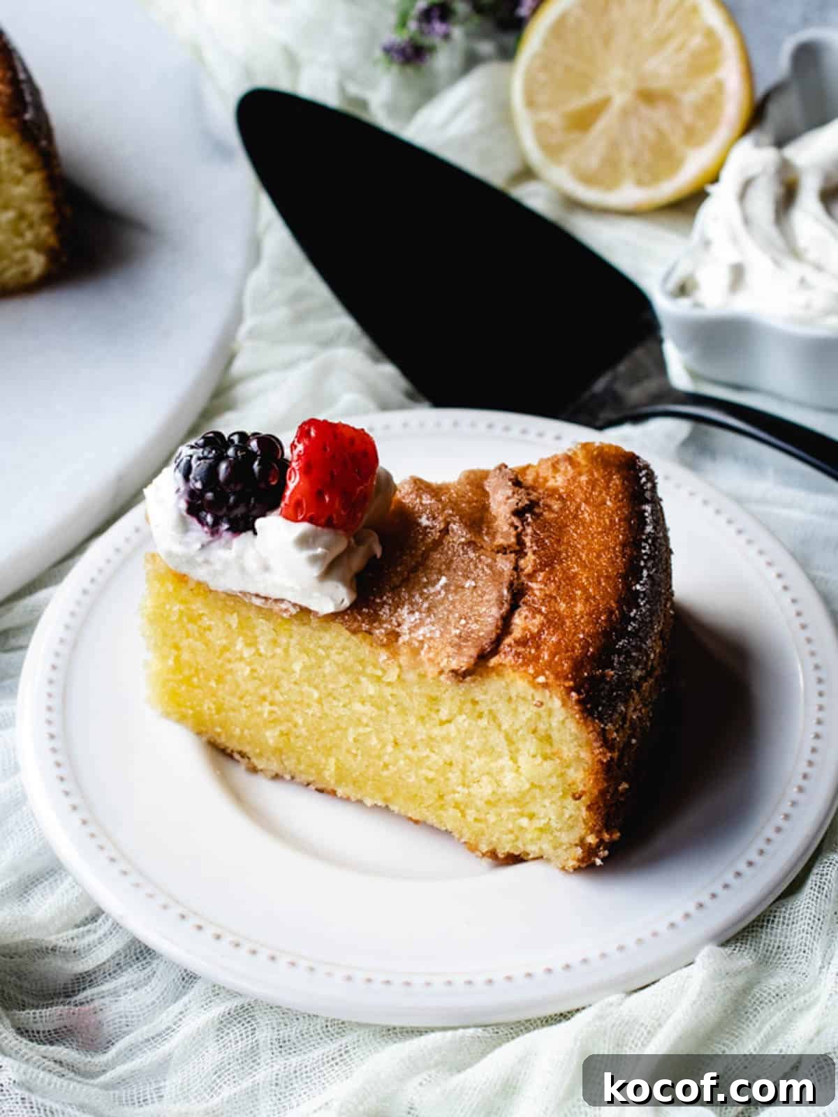 lemon and olive oil is such a great flavor pairing in this elegant cake.
