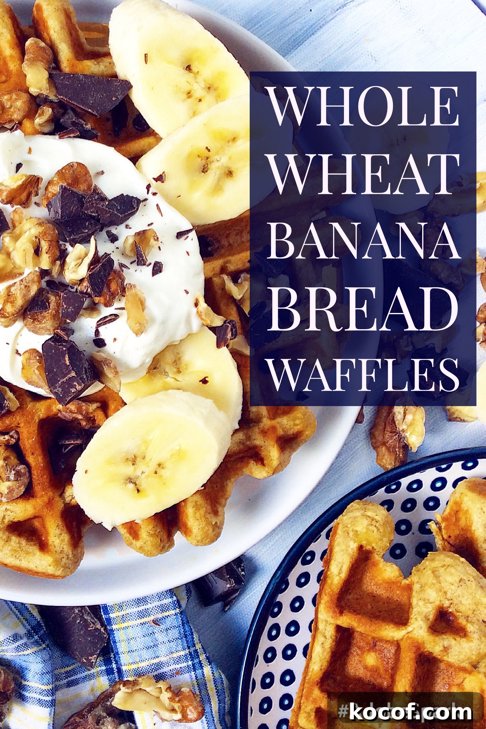 Crispy Banana Bread Waffles with Maple Butter 8 Banana Bread Waffles